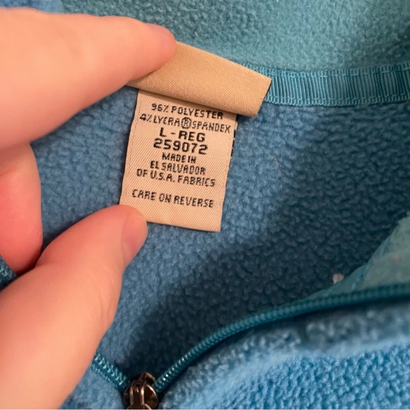 VTG LL Bean Fleece Women's L Blue FullZip Jacket Mountain Classic Outdoor Gorp - Picture 4 of 7